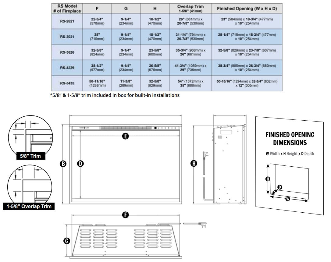 Modern Flames 30" Redstone Traditional Electric Fireplace [RS-3021]