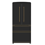 Forno Luigi 33-Inch French Door Refrigerator, 18 cu.ft, Antique Brass Handles, ENERGY STAR Certified