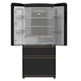 Forno Luigi 33-Inch French Door Refrigerator, 18 cu.ft, Antique Brass Handles, ENERGY STAR Certified