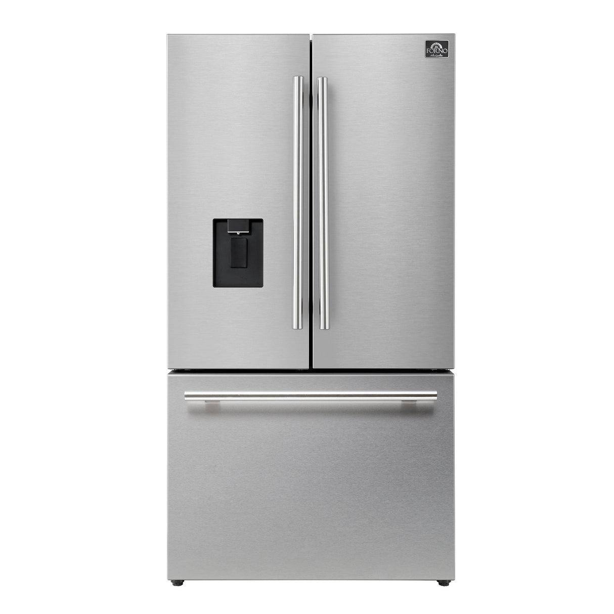 Forno Aosta 36" French Door Refrigerator – 22.4 cu.ft, External Water Dispenser & Automatic Ice Maker