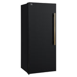 Forno Maderno 28-Inch Convertible Upright Freezer/Refrigerator Antique Brass Handle, Left Swing
