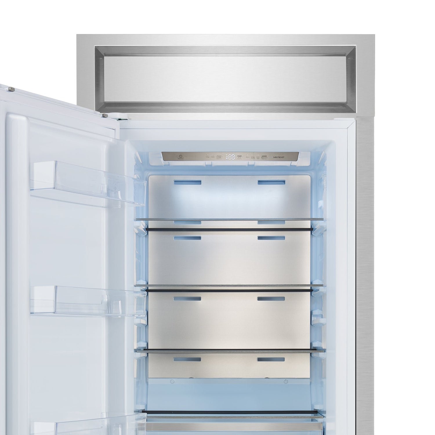 Forno Maderno 28-Inch Built-In Convertible Refrigerator with Antique Brass, 13.6 cu.ft, Left Swing, Decorative Grill