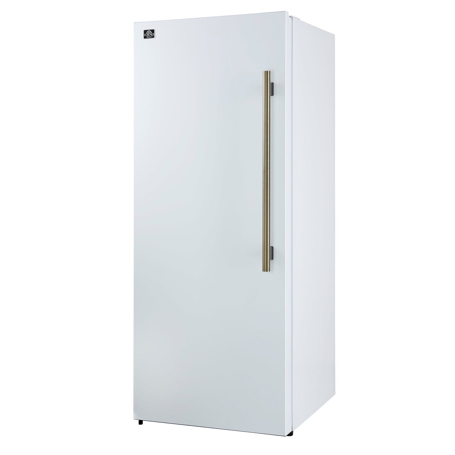 Forno Maderno 28-Inch Built-In Convertible Refrigerator with Antique Brass, 13.6 cu.ft, Left Swing, Decorative Grill