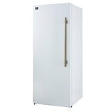 Forno Maderno 28-Inch Built-In Convertible Refrigerator with Antique Brass, 13.6 cu.ft, Left Swing, Decorative Grill