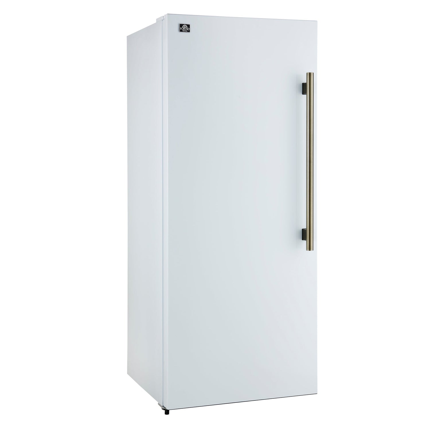 Forno Maderno 28-Inch Built-In Convertible Refrigerator with Antique Brass, 13.6 cu.ft, Left Swing, Decorative Grill
