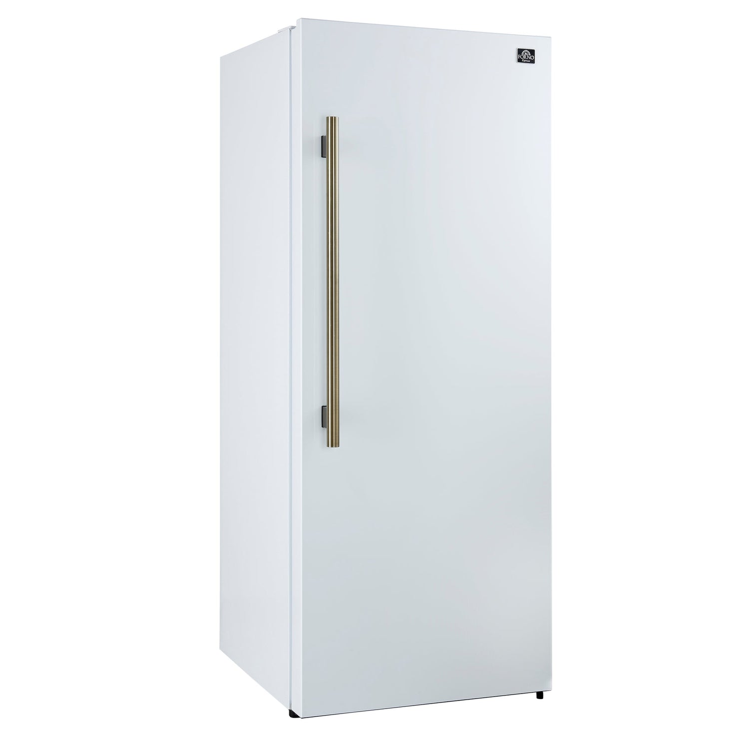 Forno Maderno 28-Inch Built-In Convertible Refrigerator With Antique Brass Handle, 13.6 cu.ft. Right Swing with Decorative Grill - 32-Inch Wide