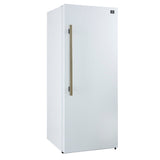 Forno Maderno 28-Inch Built-In Convertible Refrigerator With Antique Brass Handle, 13.6 cu.ft. Right Swing with Decorative Grill - 32-Inch Wide