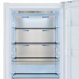 Forno Maderno 28" Built-In Convertible Refrigerator – 13.6 cu.ft, Antique Brass Handle & Decorative Trim