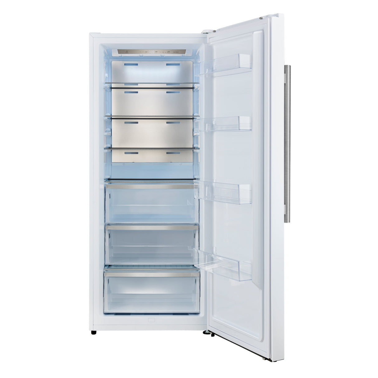 Forno Maderno 28-Inch Convertible Freezer/Refrigerator with Antique Brass Handle, 13.6 cu.ft. Right Swing