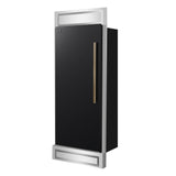 Forno Maderno 28-Inch Built-In Convertible Refrigerator with Antique Brass, 13.6 cu.ft, Left Swing, Decorative Grill