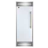 Forno Maderno 28-Inch Built-In Convertible Refrigerator with Antique Brass, 13.6 cu.ft, Left Swing, Decorative Grill