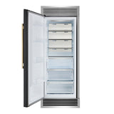 Forno Maderno 28" Built-In Convertible Refrigerator, 13.6 cu.ft. Left Swing with Decorative Grill