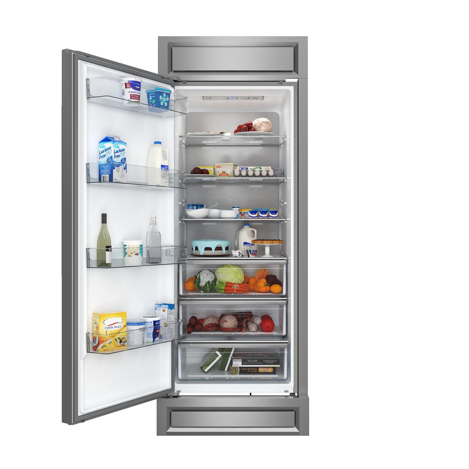 Forno Maderno 28-Inch Built-In Convertible Refrigerator, 13.6 cu.ft, Left Swing, Decorative Grill