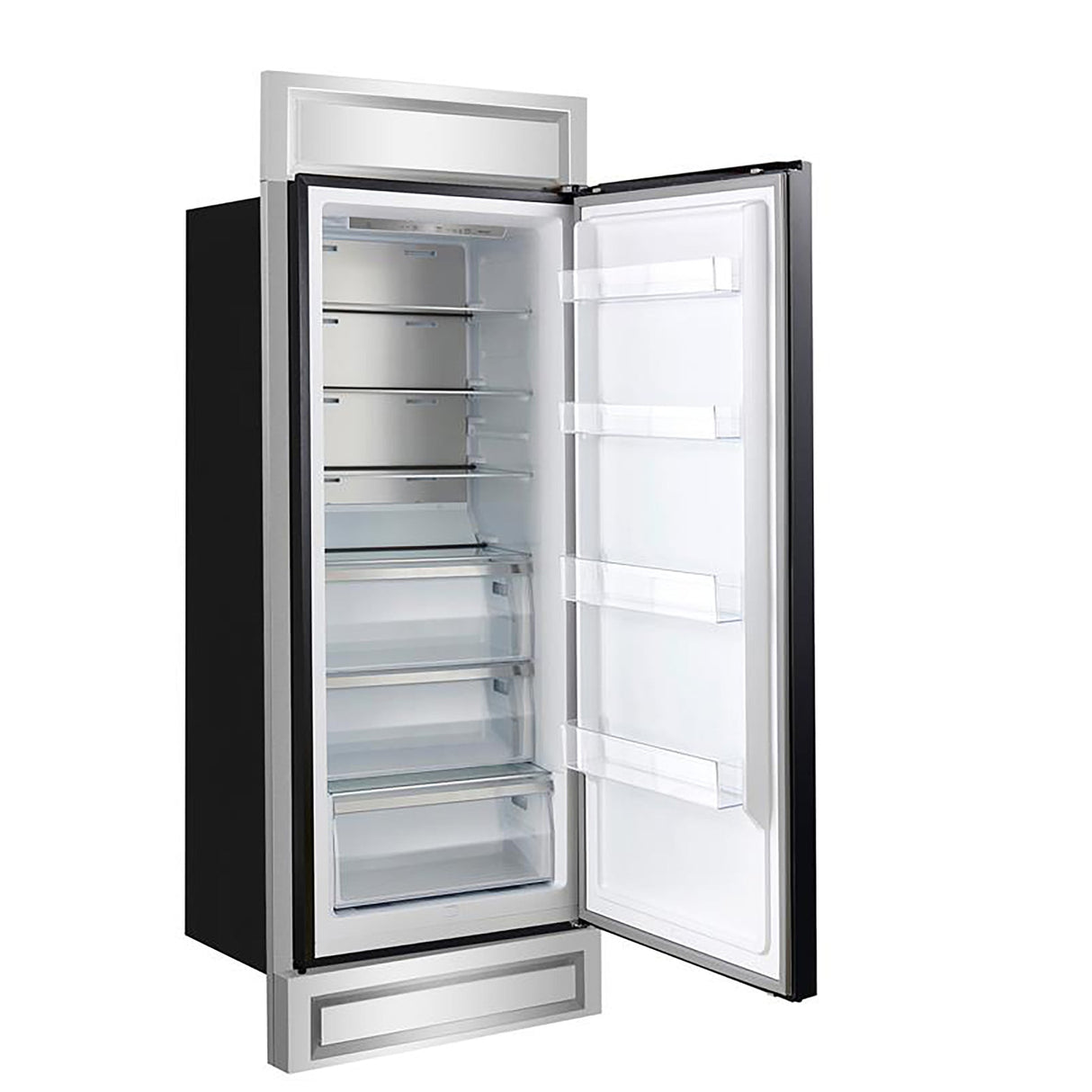 Forno Maderno 28-Inch Built-In Convertible Refrigerator With Antique Brass Handle, 13.6 cu.ft. Right Swing with Decorative Grill - 32-Inch Wide