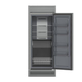 Forno Fortezza 32 Inch Right-Swing Convertible Refrigerator/Freezer with Trim Grill, Stainless Steel