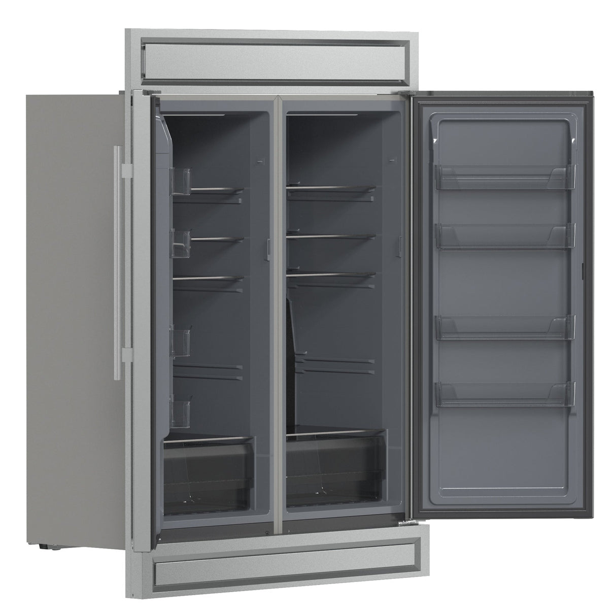 Forno Fortezza 60" Convertible Refrigerator/Freezer – Stainless Steel, Total No Frost & Automatic Ice Maker