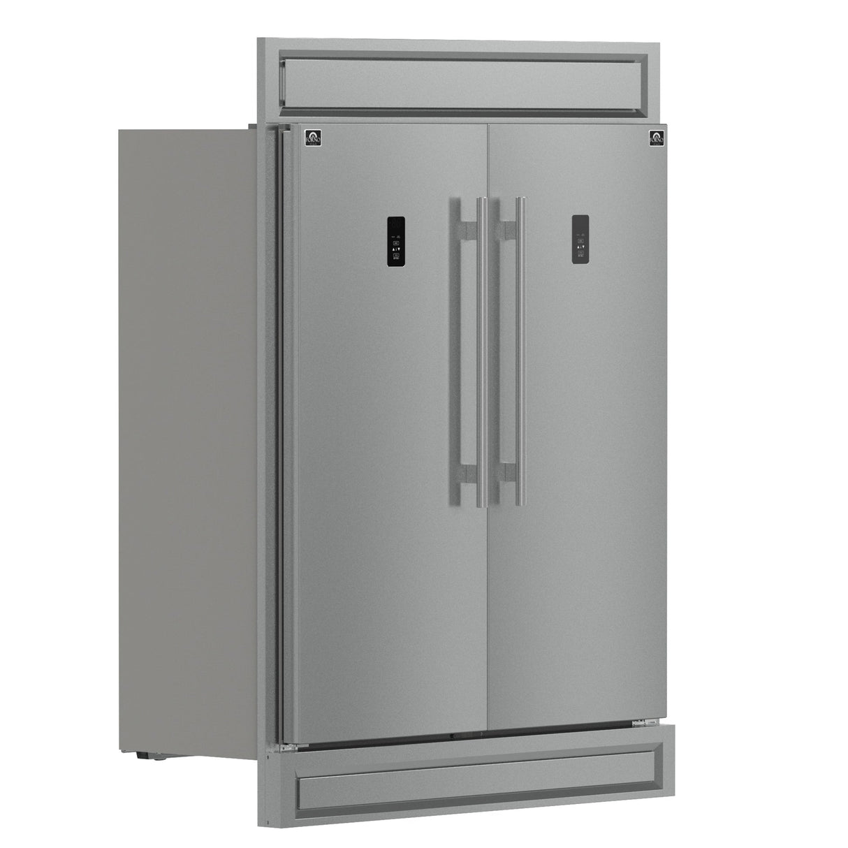 Forno Fortezza 60" Convertible Refrigerator/Freezer – Stainless Steel, Total No Frost & Automatic Ice Maker