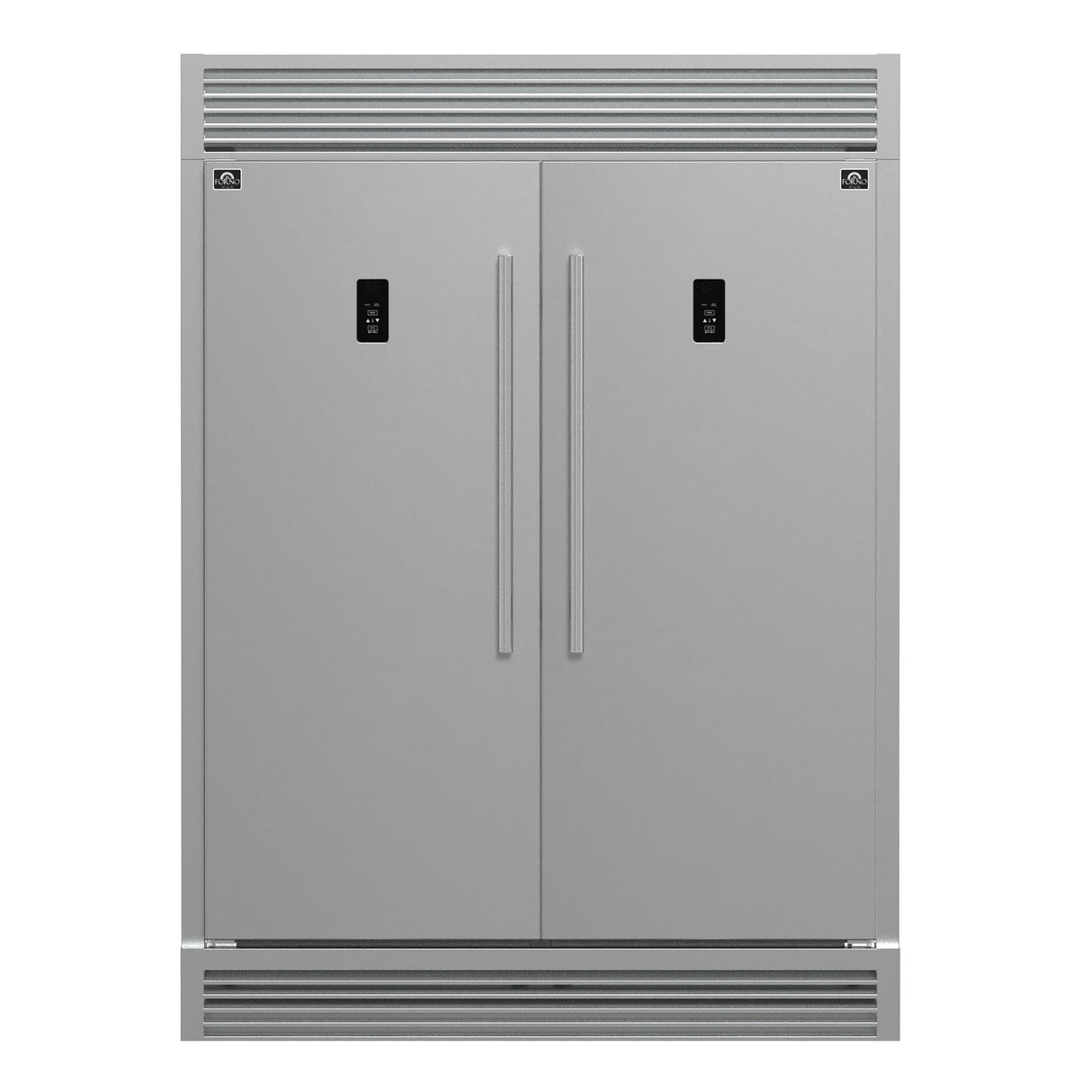Forno Fortezza 60 Inch Convertible Refrigerator/Freezer with Trim Grill, Stainless Steel, Total No Frost, with Automatic Ice Maker