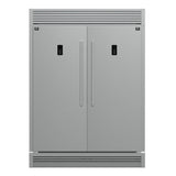 Forno Fortezza 60 Inch Convertible Refrigerator/Freezer with Trim Grill, Stainless Steel, Total No Frost, with Automatic Ice Maker
