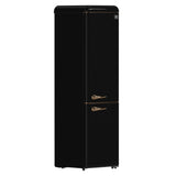 Forno Storico 22-Inch Retro bottom freezer Fridge, 9 cu.ft, Copper-Tone Handle