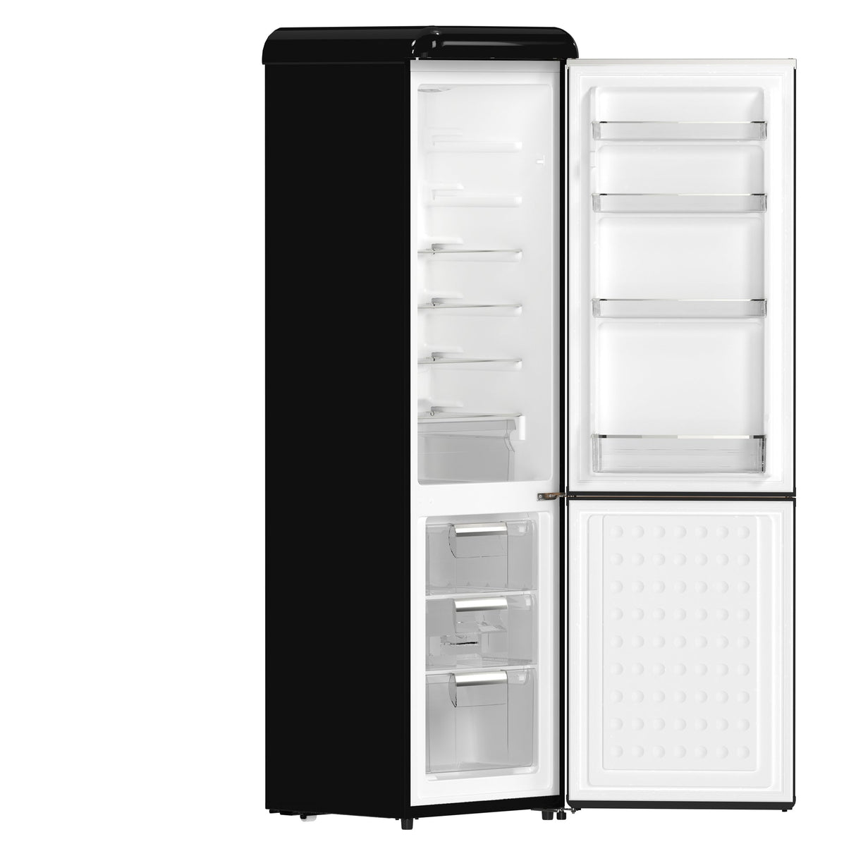 Forno Storico 22-Inch Retro bottom freezer Fridge, 9 cu.ft, Copper-Tone Handle