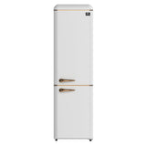 Forno Storico 22-Inch Retro bottom freezer Fridge, 9 cu.ft, Copper-Tone Handle
