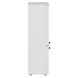 Forno Storico 22-Inch Retro bottom freezer Fridge, 9 cu.ft, Copper-Tone Handle