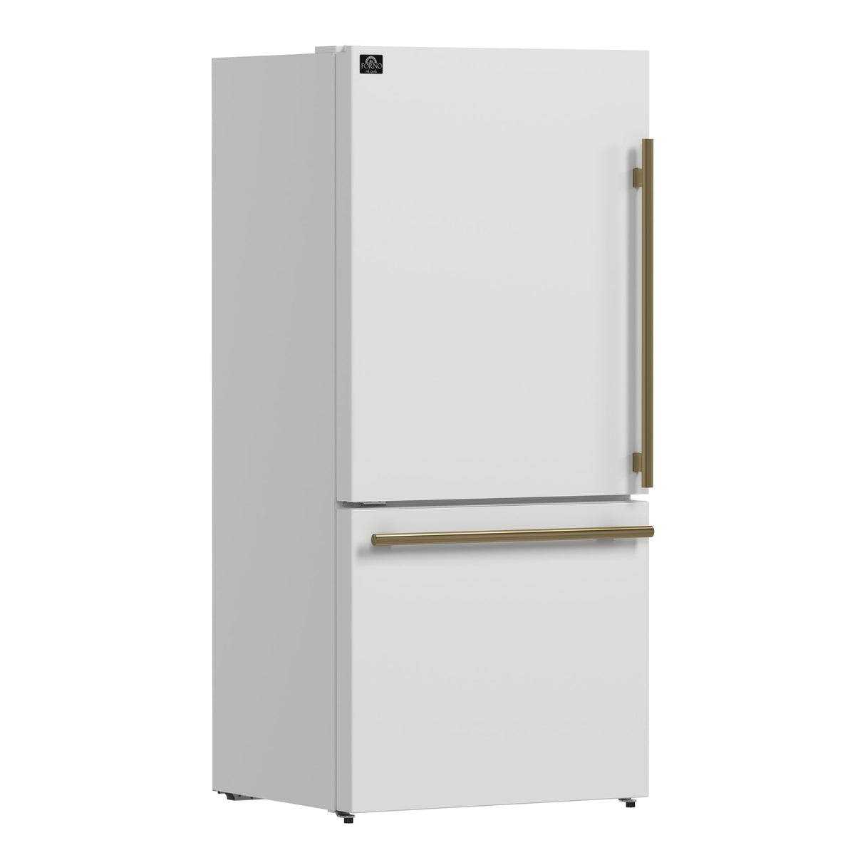Forno Milano Espresso 31-Inch Bottom Freezer Refrigerator, 17.2 Cu. Ft., Energy-Efficient, No Frost, Built-In Ice Maker