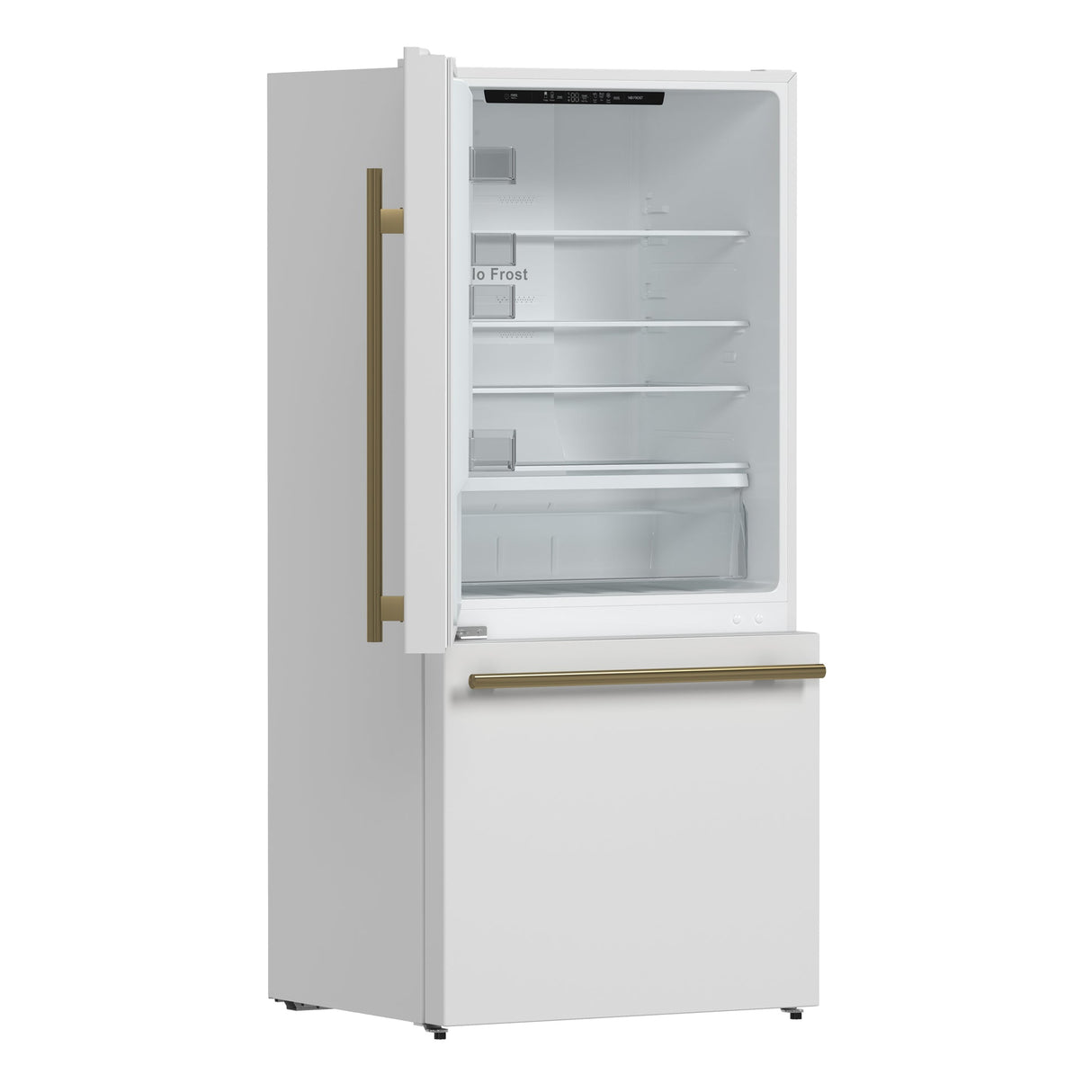 Forno Milano Espresso 31-Inch Bottom Freezer Refrigerator, 17.2 Cu. Ft., Energy-Efficient, No Frost, Built-In Ice Maker