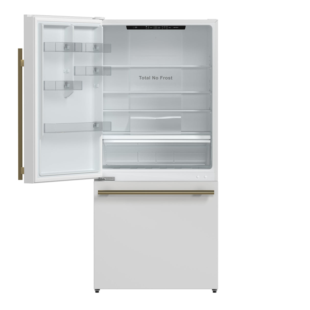 Forno Milano Espresso 31-Inch Bottom Freezer Refrigerator, 17.2 Cu. Ft., Energy-Efficient, No Frost, Built-In Ice Maker