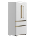 Forno Luigi 33-Inch French Door Refrigerator, 18 cu.ft, Antique Brass Handles, ENERGY STAR Certified
