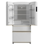 Forno Luigi 33-Inch French Door Refrigerator, 18 cu.ft, Antique Brass Handles, ENERGY STAR Certified