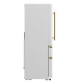 Forno Luigi 33-Inch French Door Refrigerator, 18 cu.ft, Antique Brass Handles, ENERGY STAR Certified