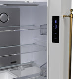 Forno Luigi 33-Inch French Door Refrigerator, 18 cu.ft, Antique Brass Handles, ENERGY STAR Certified