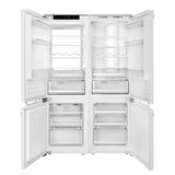 Forno Rivestito 42 Inch Panel Ready Double Bottom Freezer, Ice Maker, Total No Frost