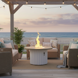 The Outdoor Greatroom Reverie 42" Round Gas Fire Pit Table - REVRBL-42-K