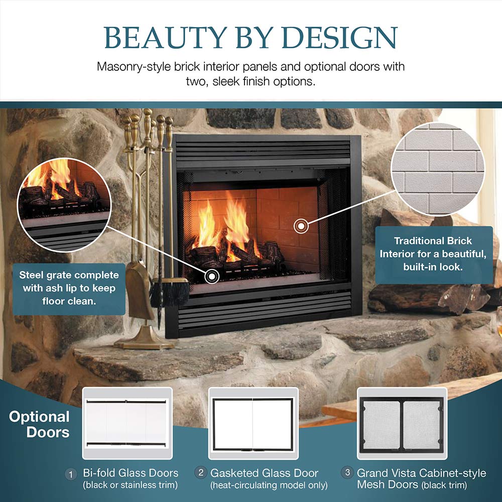 Majestic 42" Sovereign Wood Burning Fireplace