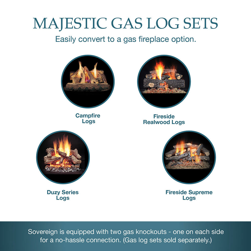 Majestic 36" Sovereign Wood Burning Fireplace