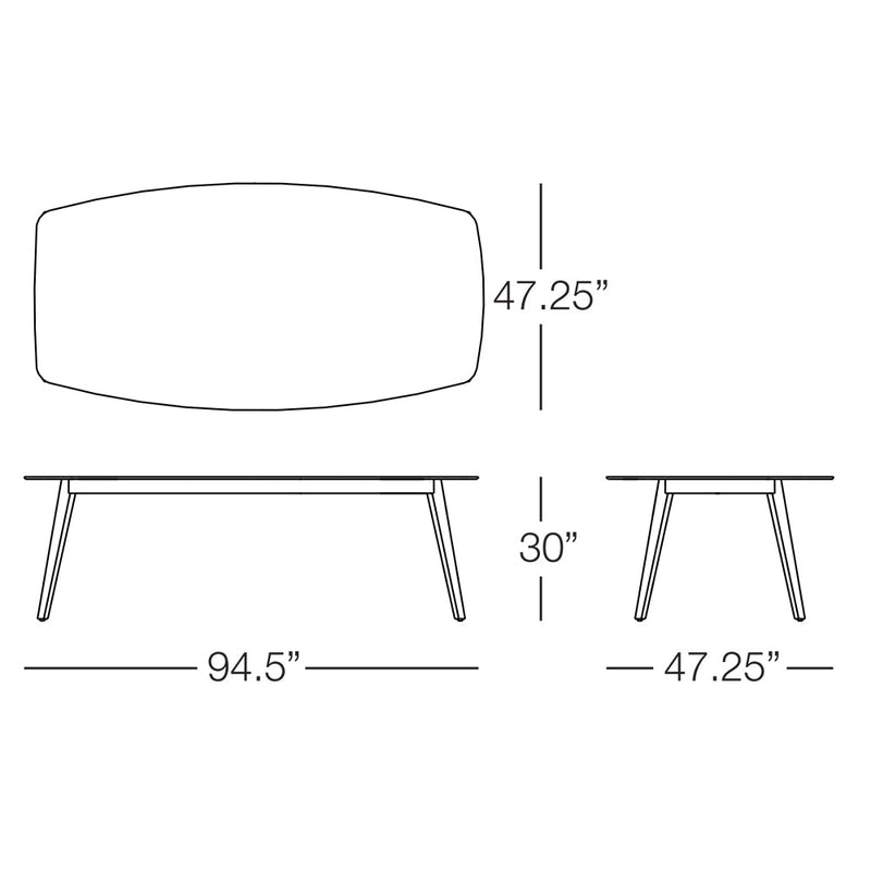 Kannoa Santorini Rectangular Dining Table