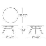 Kannoa Santorini Round Coffee Table