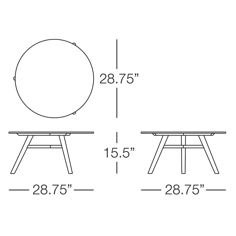 Kannoa Santorini Round Coffee Table