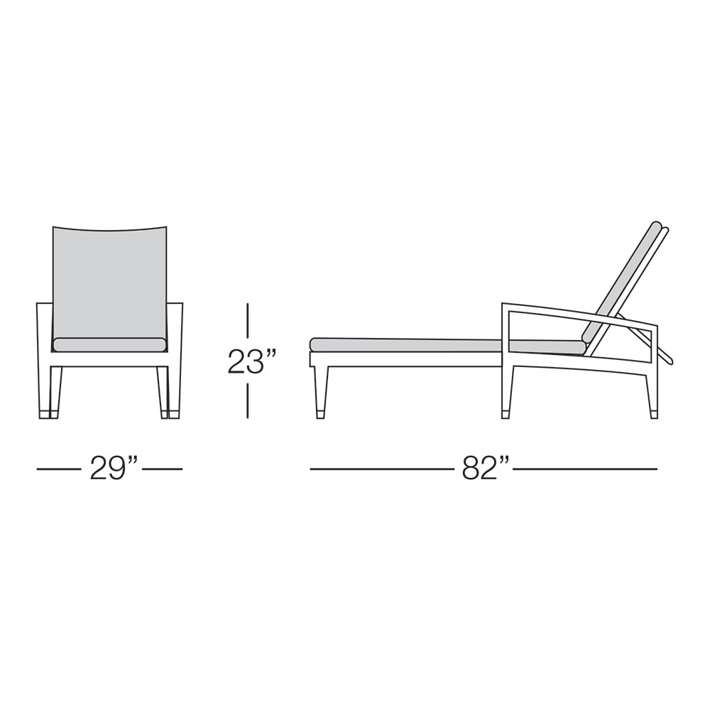 Kannoa Savannah Chaise Lounge with Arms
