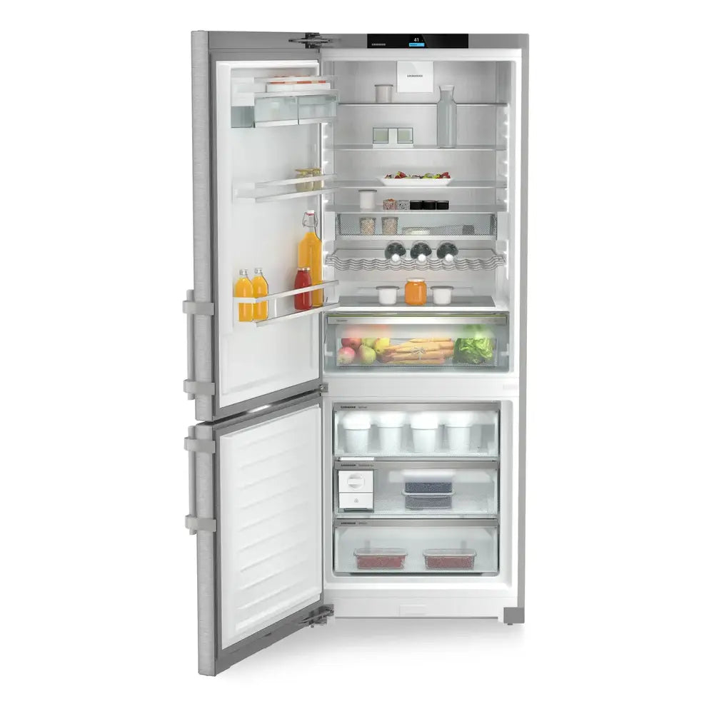 Liebherr SC7751 30 inch Freestanding / Semi Built-in Bottom Freezer Refrigerator with 16.9 cu. ft. Capacity, Duo Cooling, EasyFresh, NoFrost, and Energy Star, in Stainless Steel