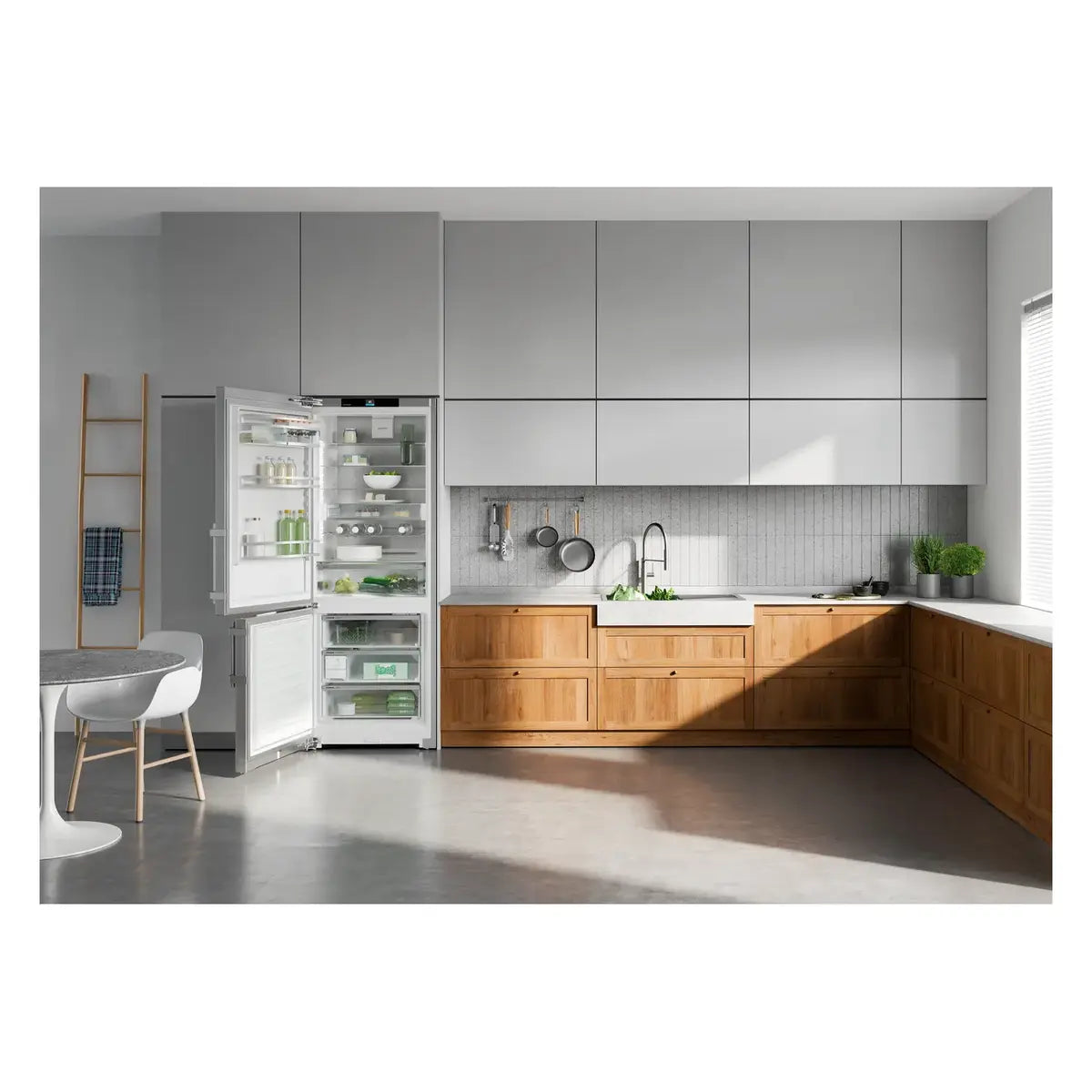 Liebherr SC7751 30 inch Freestanding / Semi Built-in Bottom Freezer Refrigerator with 16.9 cu. ft. Capacity, Duo Cooling, EasyFresh, NoFrost, and Energy Star, in Stainless Steel