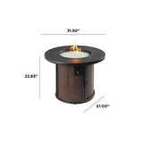 The Outdoor Greatroom Stonefire 31" Round Gas Fire Pit Table - SF-32-K