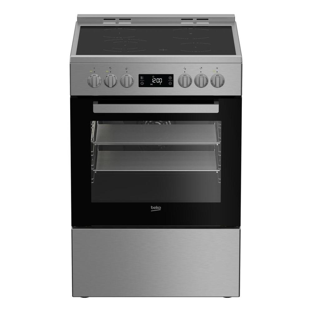 Beko 24" Electric Range with 4 Elements, 2.51 cu. ft. Oven Capacity, True European Convection, in Stainless Steel