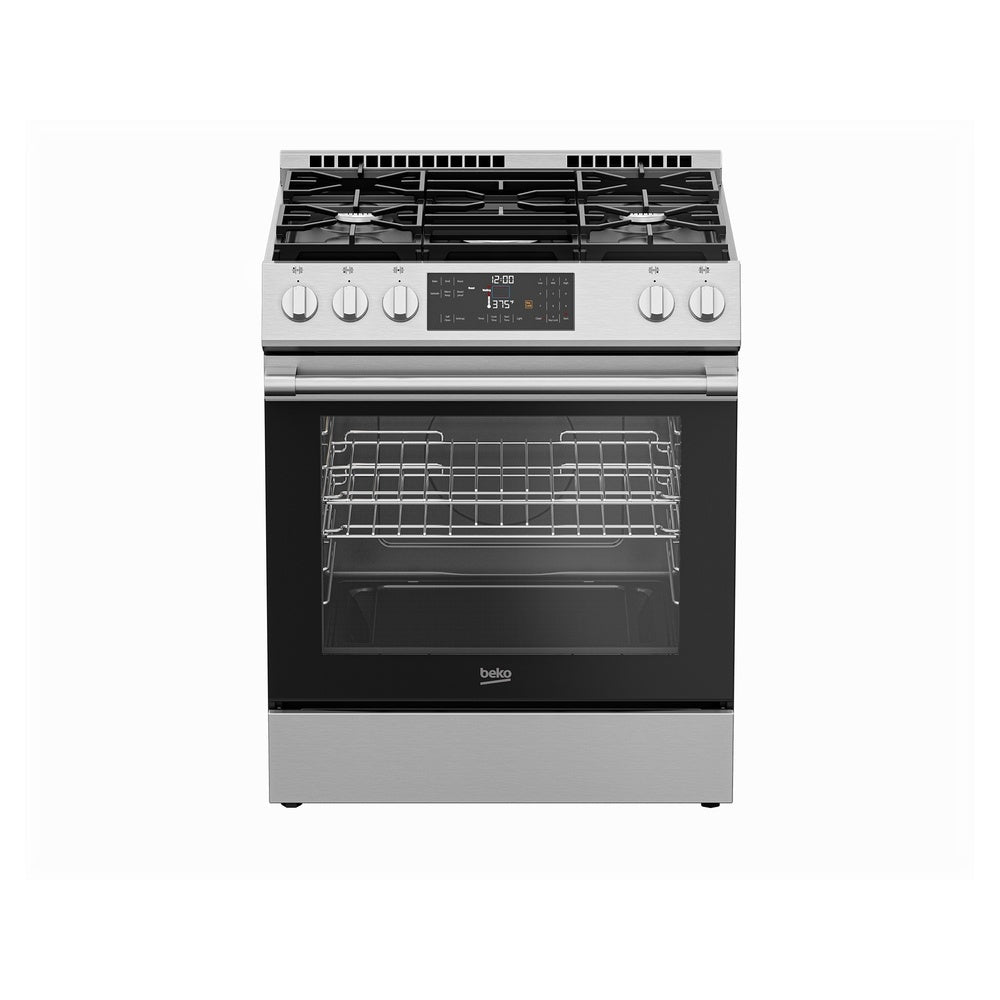 Beko 30" Slide-In Range in Stainless Steel.