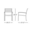 Kannoa Saint Barts Dining Chair with Arms