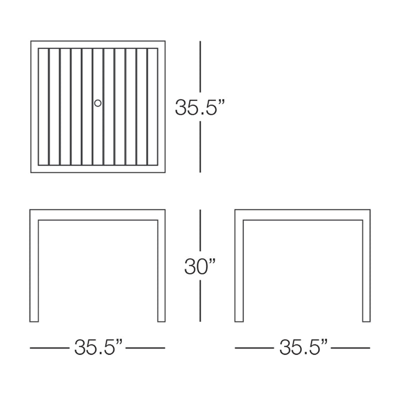 Kannoa Martinique Square Dining Table