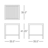 Kannoa Saint Barts Square Bar Table